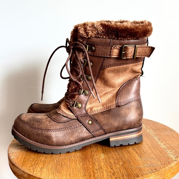 Brown Fur-Lined Women's Boots - Picture 6 of 11